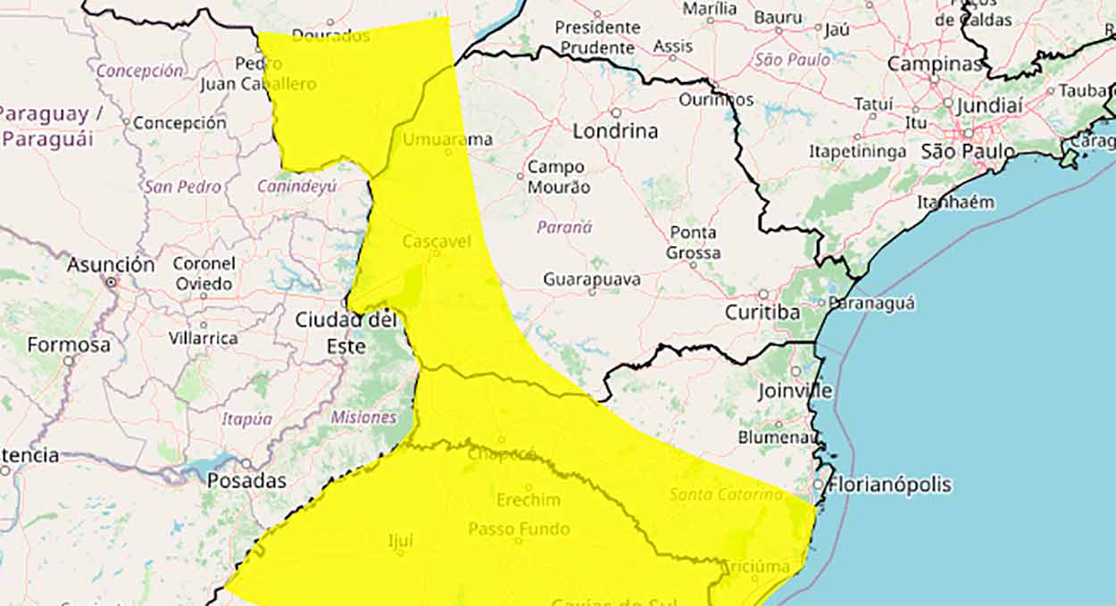 Inmet Divulga Alerta Amarelo De Temporal Em Foz Semana Ser De Muito