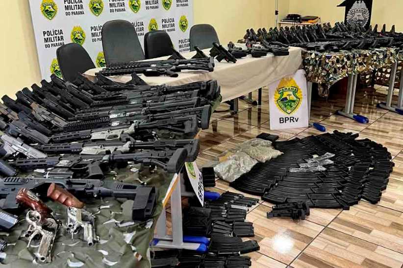 Polícia faz maior apreensão de armas do estado 