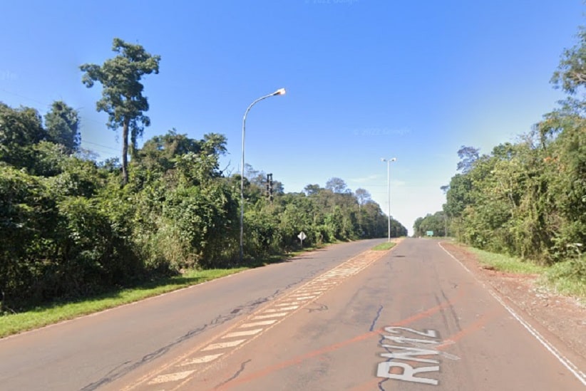 Rodovia Nacional 12, nas proximidades da intersecção com a Rodovia 101, em registro do serviço Google Street View