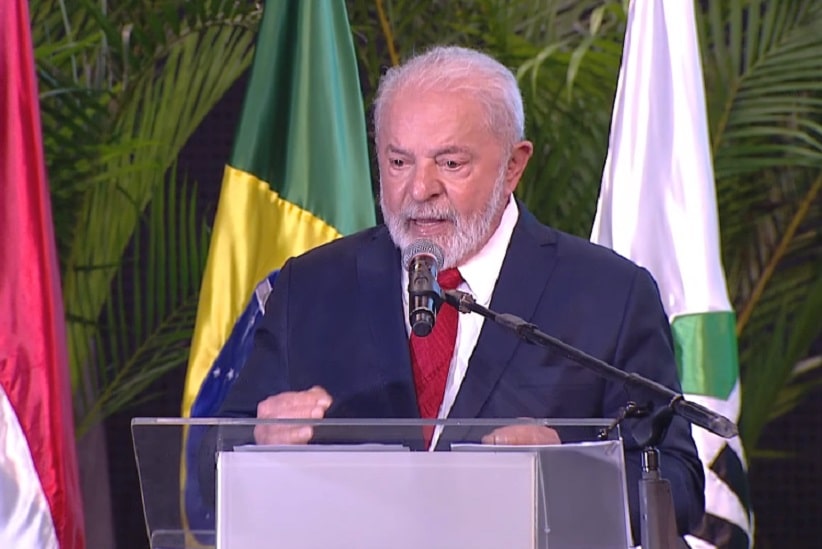 Lula defendeu a contribuição de Itaipu para as ações sociais do governo. Imagem: Reprodução/Itaipu Binacional