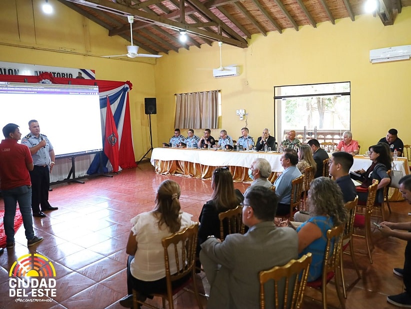 Panorama da reunião dessa terça-feira (28). Imagem: Gentileza/Prefeitura de Ciudad del Este