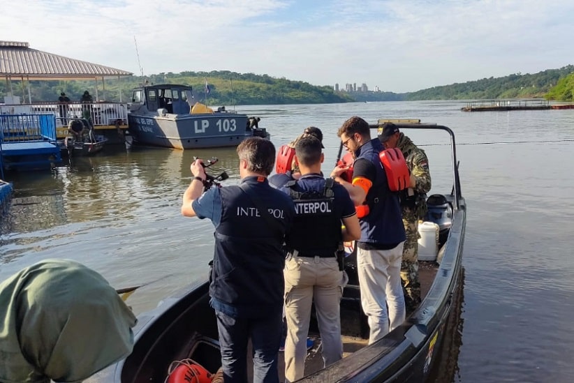 Rio Paraná também está sendo monitorado na ação. Imagem: Gentileza/Direção Nacional de Aduanas