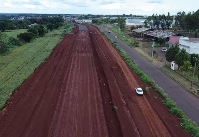 Perimetral Leste eliminará el tráfico de camiones de la zona central de Foz do Iguaçu. Imagen: Cortesía/Ponte Consortium