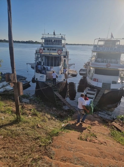 Em locais com difícil acesso por terra, opção utilizada é o transporte fluvial. Imagem: Gentileza/TSJE