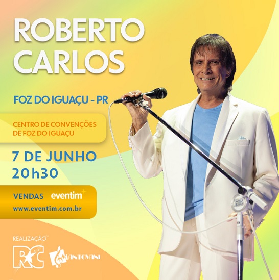 Cartaz de divulgação do show, publicado no Facebook oficial de Roberto Carlos