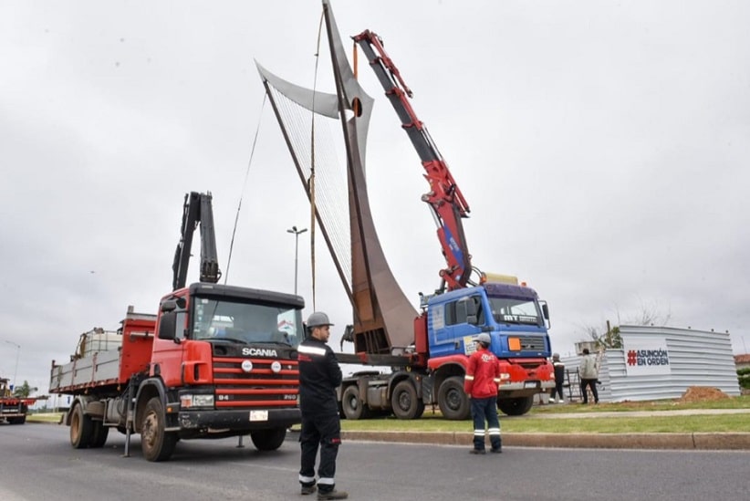 Harpa paraguaia é um dos símbolos mais conhecidos da cultura do país. Foto: Gentileza/Prefeitura de Assunção