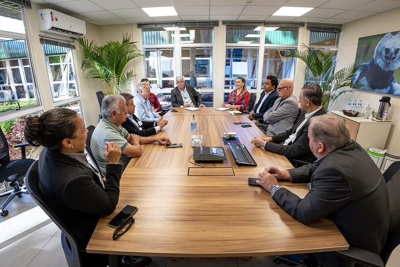 Aspecto da reunião da última quarta-feira (17), no Centro Executivo de Itaipu. Foto: Rafa Kondlatsch/Itaipu Binacional