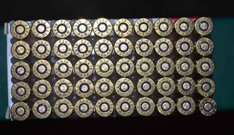 Cada caixa continha 50 projéteis para arma nove milímetros. Foto: Gentileza/GNA
