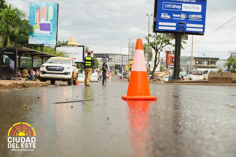 Rodovia PY02 nas imediações da aduana paraguaia. Foto: Gentileza/Prefeitura de Ciudad del Este