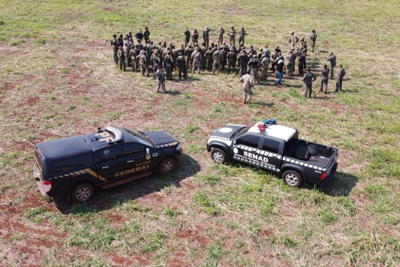 Senad e Polícia Federal desenvolvem trabalhos periódicos de combate ao tráfico de drogas na fronteira seca. Foto: Gentileza/Senad