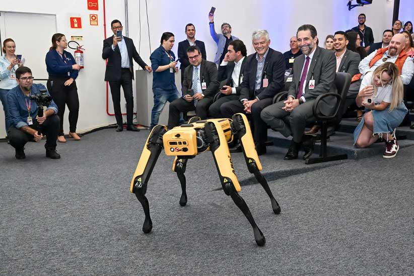 Cão-robô autônomo será testado em locais de difícil acesso ou alto risco para seres humanos. Foto: Rafa Kondlatsch/Itaipu Binacional