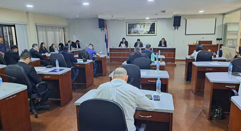 Panorâmica da audiência pública na Junta Departamental. Foto: Gentileza/Junta Departamental de Alto Paraná