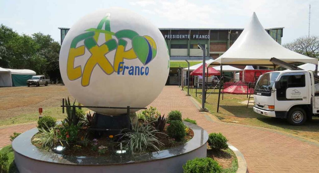 Expo Franco acontece na área central da cidade, no entorno do ginásio. Foto: Gentileza/Prefeitura de Presidente Franco