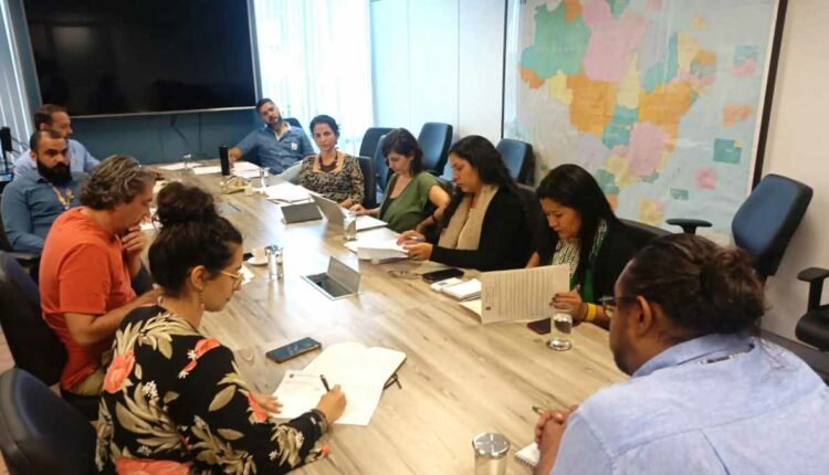 Reunião de lançamento do comitê, na sede do Ministério dos Povos Indígenas. Foto: Gentileza/Assessoria