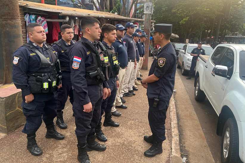 El miércoles (18) se presentaron refuerzos en el personal. Foto: Cortesía Policía Nacional de Paraguay