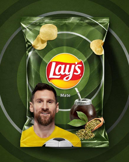 Anúncio publicado pela marca e por Lionel Messi no Instagram. Imagem: Reprodução/Lay's
