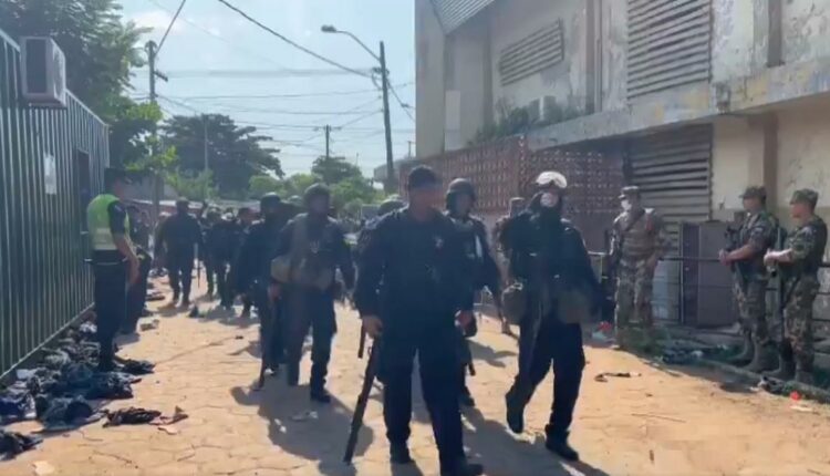 Forças policiais e militares isolaram as alas da maior penitenciária do Paraguai. Foto: Gentileza/Ministério do Interior