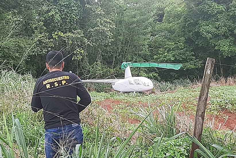 Aeronave encontrada nessa quinta-feira estava em processo de adulteração das características. Foto: Gentileza/Polícia Nacional do Paraguai