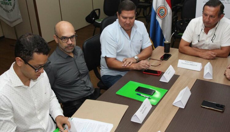 Panorama da reunião entre autoridades brasileiras e paraguaias. Foto: Gentileza/Senave