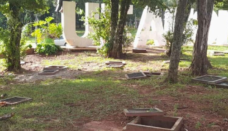 Fiação e equipamentos de iluminação foram furtados por desconhecidos. Foto: Gentileza/Prefeitura de Puerto Iguazú