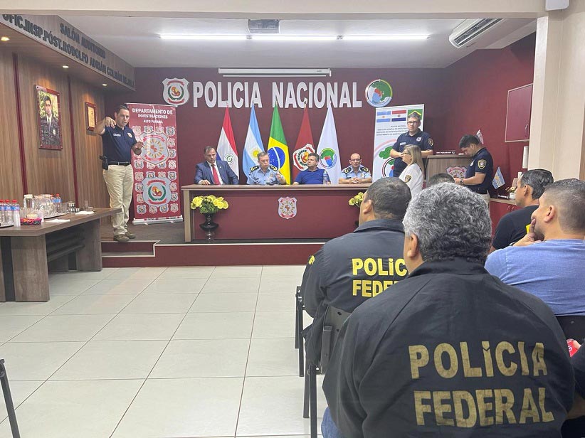 Panorama da reunião dessa quarta-feira (7) no Paraguai. Foto: Gentileza/Polícia Federal