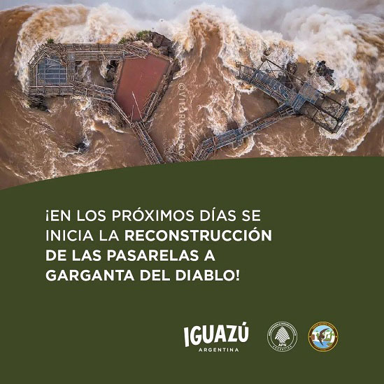 Comunicado divulgado pela concessionária Iguazú Argentina